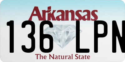 AR license plate 136LPN