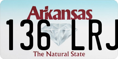 AR license plate 136LRJ