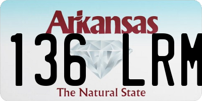 AR license plate 136LRM