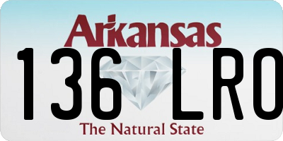 AR license plate 136LRO