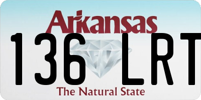 AR license plate 136LRT