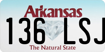 AR license plate 136LSJ
