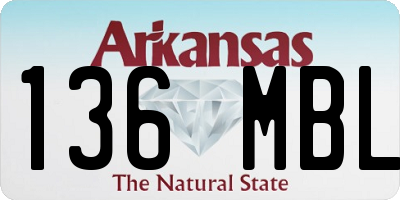 AR license plate 136MBL