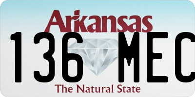 AR license plate 136MEC