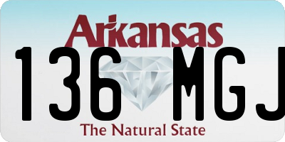 AR license plate 136MGJ
