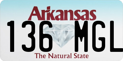 AR license plate 136MGL