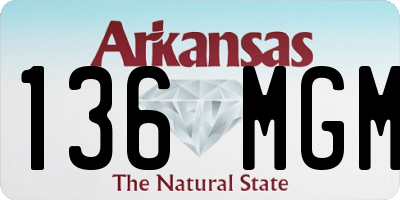 AR license plate 136MGM