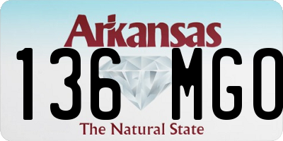 AR license plate 136MGO