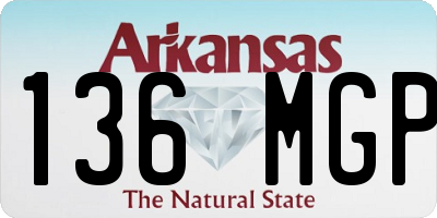 AR license plate 136MGP