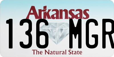 AR license plate 136MGR