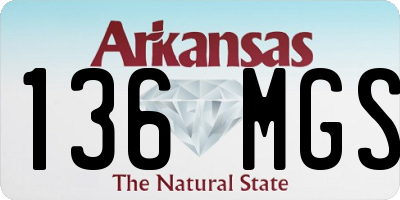 AR license plate 136MGS