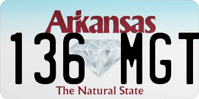 AR license plate 136MGT