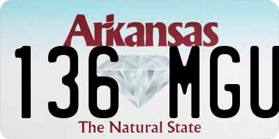 AR license plate 136MGU