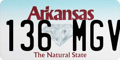 AR license plate 136MGV