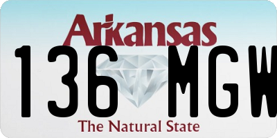 AR license plate 136MGW