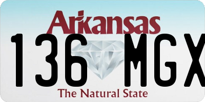 AR license plate 136MGX