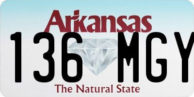 AR license plate 136MGY