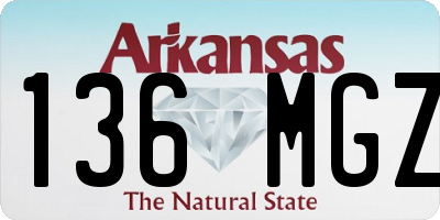 AR license plate 136MGZ