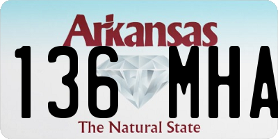 AR license plate 136MHA