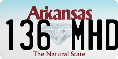AR license plate 136MHD