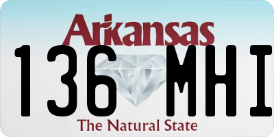 AR license plate 136MHI