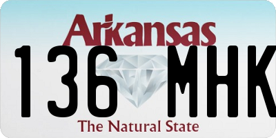 AR license plate 136MHK
