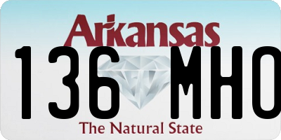 AR license plate 136MHO