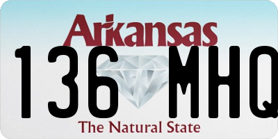 AR license plate 136MHQ