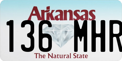AR license plate 136MHR