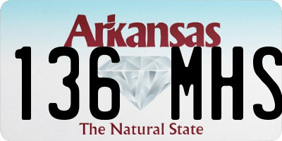 AR license plate 136MHS