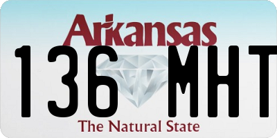 AR license plate 136MHT