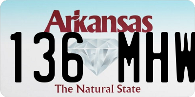 AR license plate 136MHW