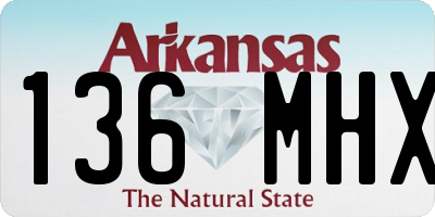 AR license plate 136MHX