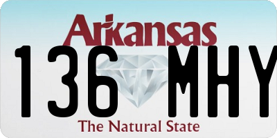AR license plate 136MHY