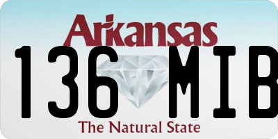 AR license plate 136MIB