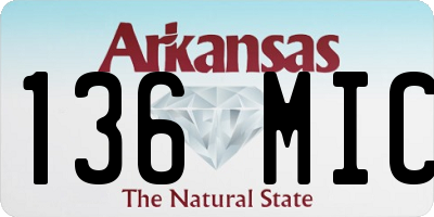 AR license plate 136MIC