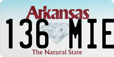 AR license plate 136MIE