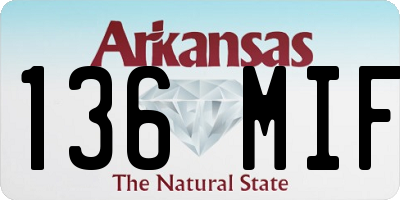 AR license plate 136MIF