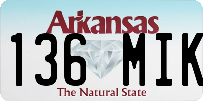 AR license plate 136MIK