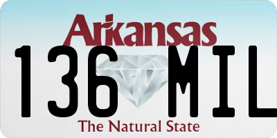 AR license plate 136MIL
