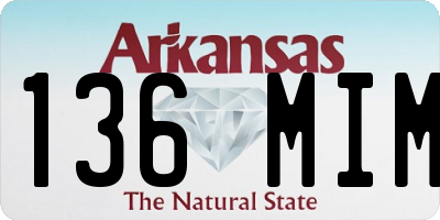 AR license plate 136MIM