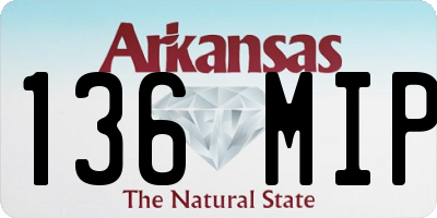 AR license plate 136MIP