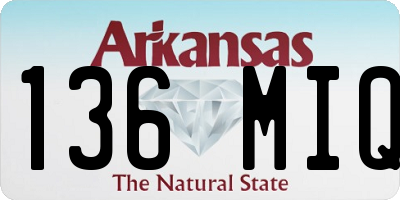 AR license plate 136MIQ