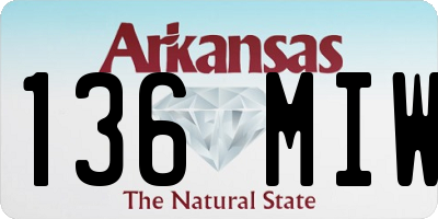 AR license plate 136MIW