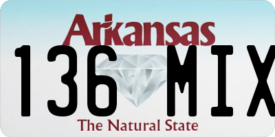 AR license plate 136MIX