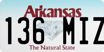 AR license plate 136MIZ