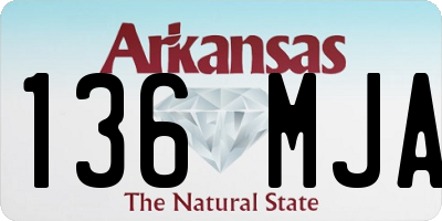 AR license plate 136MJA