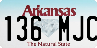 AR license plate 136MJC