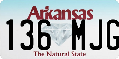 AR license plate 136MJG
