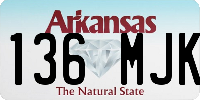 AR license plate 136MJK